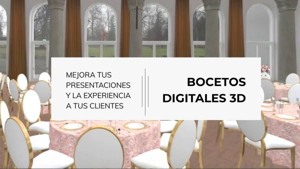 Bocetos Digitales Render 3D Escuela Novias Y Wedding Planner